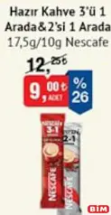 NESCAFE HAZIR KAHVE 3'Ü 1 ARADA & 2'Sİ 1 ARADA TEKLİ